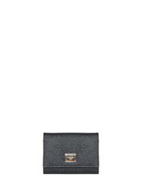 Dolce & Gabbana Women Black Dauphine Leather Wallet
