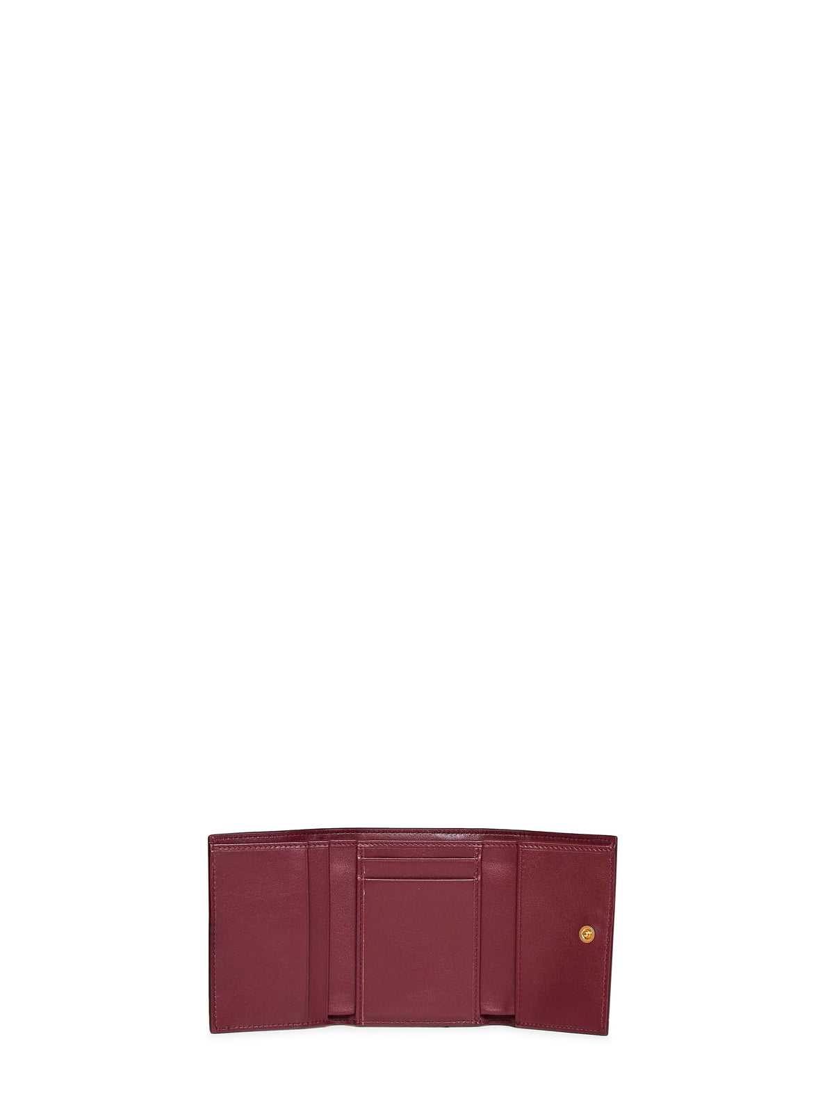 Dolce & Gabbana Women Burgundy Plongé Calfskin Leather Wallet
