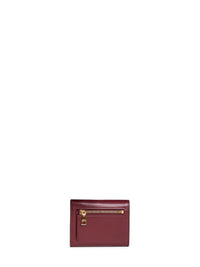 Dolce & Gabbana Women Burgundy Plongé Calfskin Leather Wallet