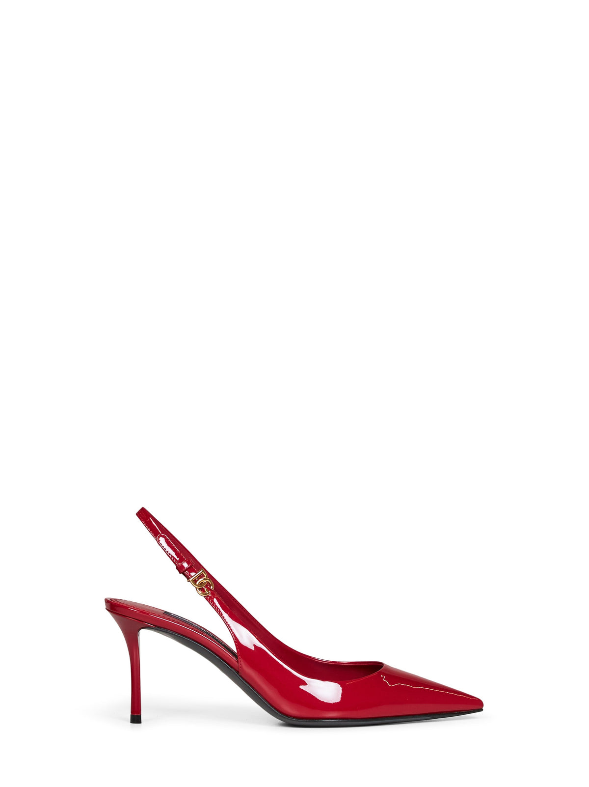 Dolce & Gabbana Women Red Patent Leather Slingback Pumps