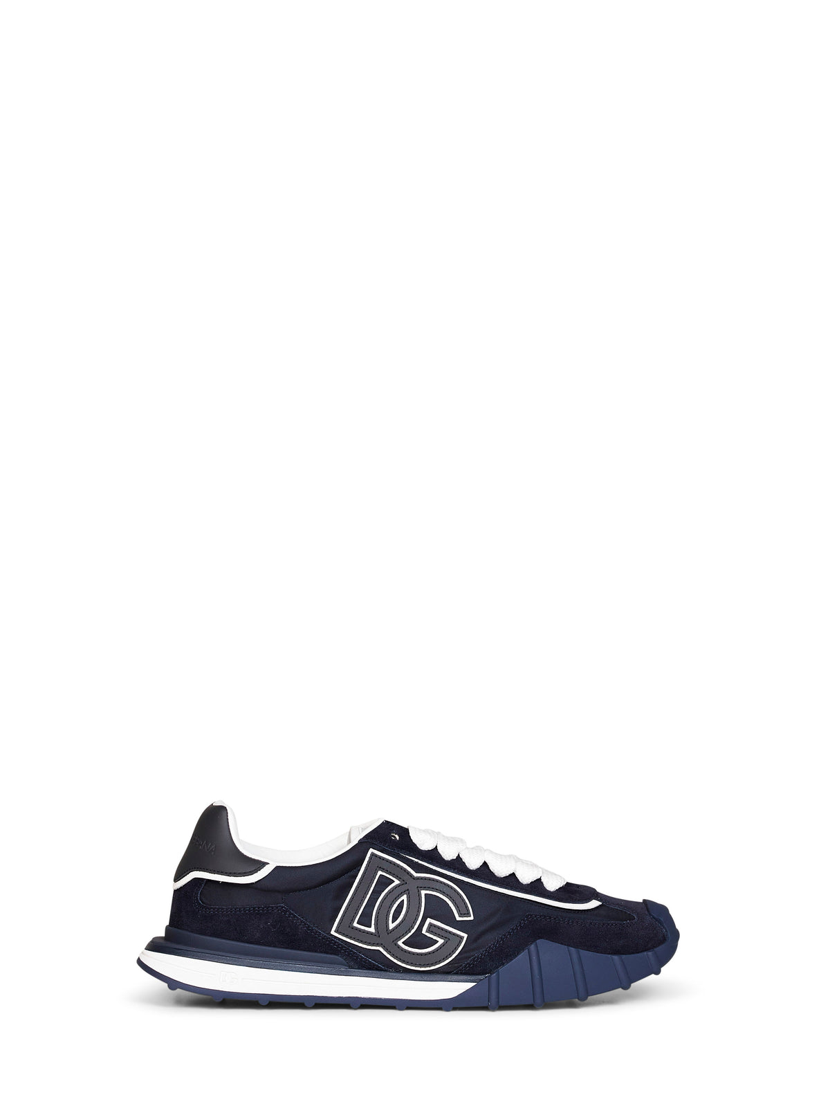 Dolce & Gabbana Men Blue Nylon And Suede Dg Athletic Sneakers