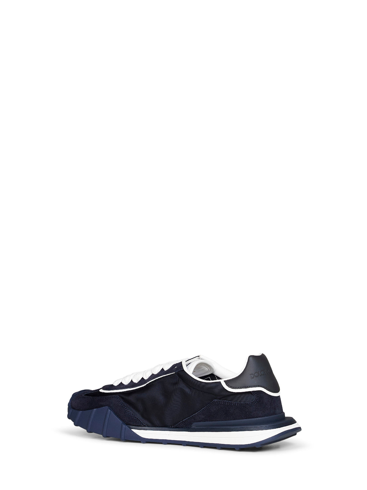 Dolce & Gabbana Men Blue Nylon And Suede Dg Athletic Sneakers