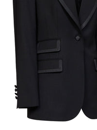Dolce & Gabbana Women Black Stretch Twill Turlington Single-Breasted Jacket