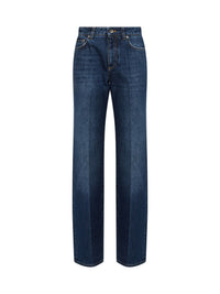 Dolce & Gabbana Women Blue Cotton Denim Straight Jeans
