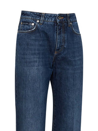 Dolce & Gabbana Women Blue Cotton Denim Straight Jeans