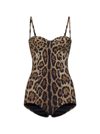 Dolce & Gabbana Women Leopard-Print Lycra Balconette One-Piece Swimsuit