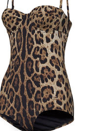 Dolce & Gabbana Women Leopard-Print Lycra Balconette One-Piece Swimsuit