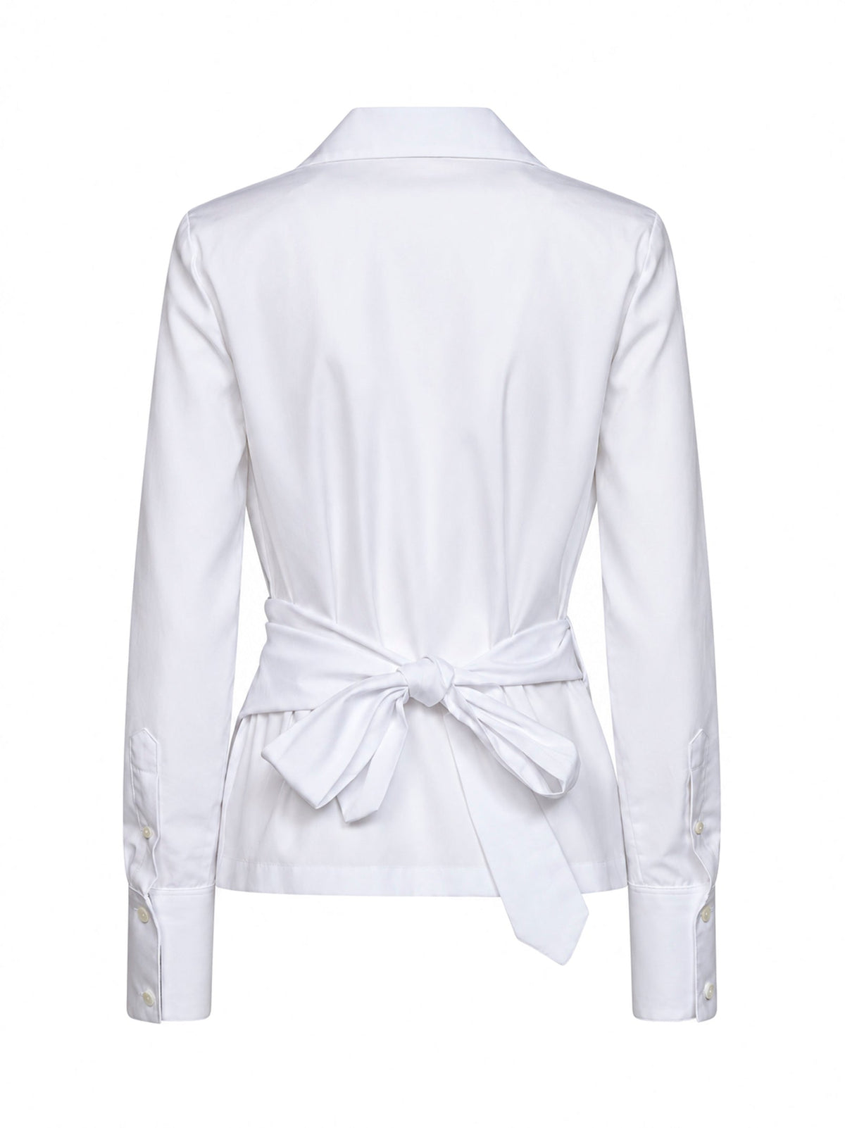Dries Van Noten Women White Cotton Poplin Wrap Shirt