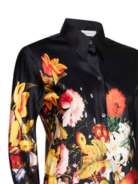Dries Van Noten Women Black Flemish Painting-Print Silk Calima Shirt