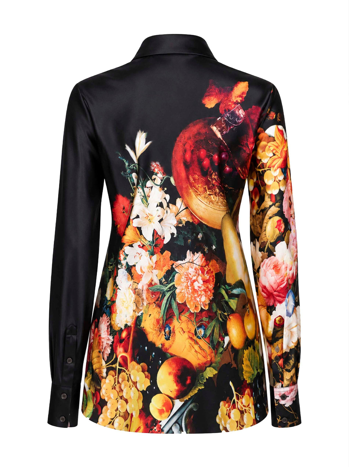 Dries Van Noten Women Black Flemish Painting-Print Silk Calima Shirt