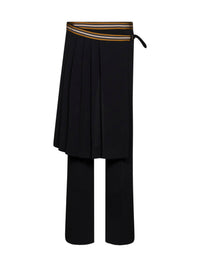 Dries Van Noten Women Black Heavyweight Crêpe Prestona Skirt Trousers