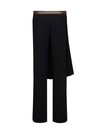 Dries Van Noten Women Black Heavyweight Crêpe Prestona Skirt Trousers