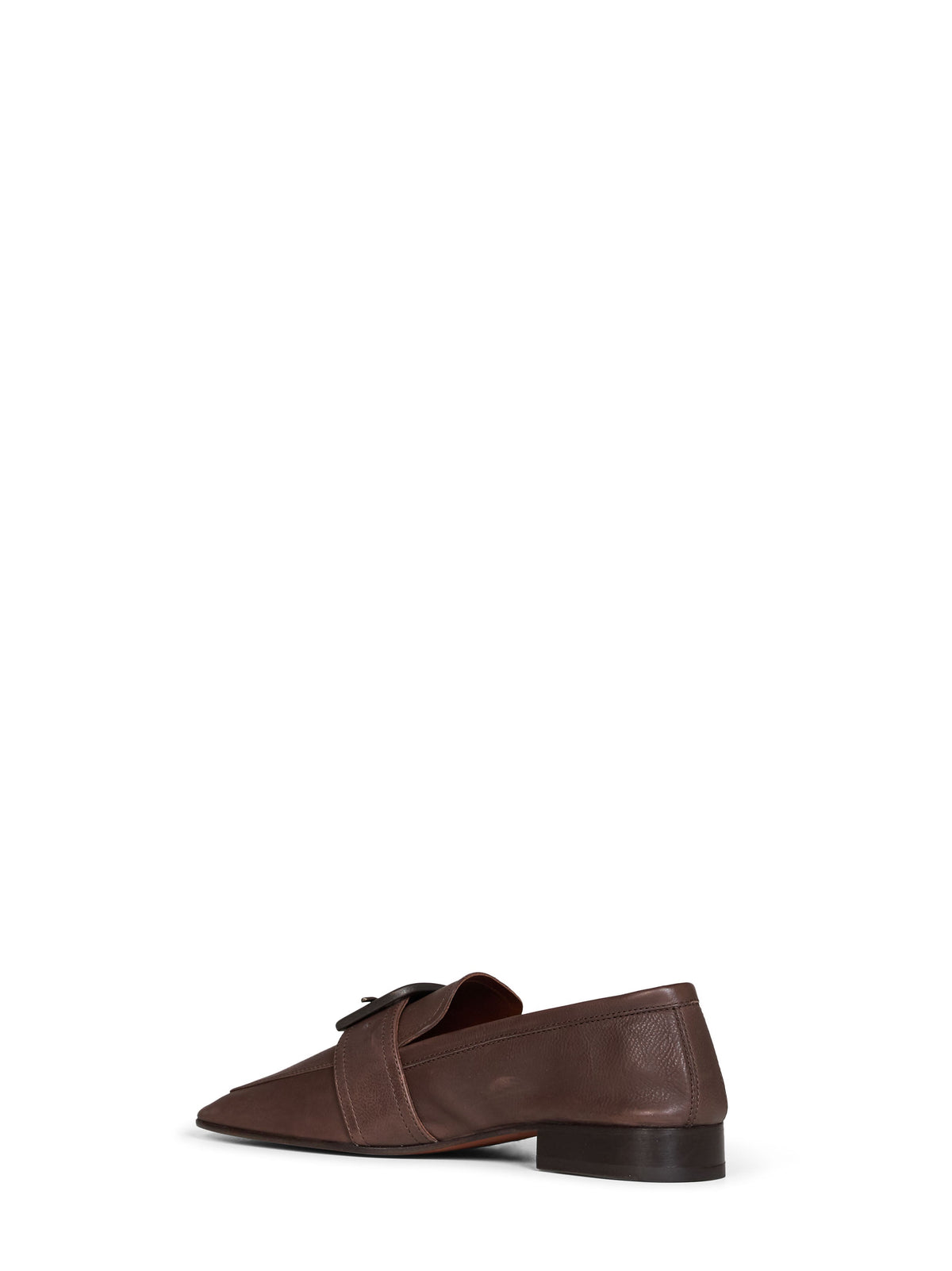 Dries Van Noten Women Brown Natural-Grain Leather Loafers