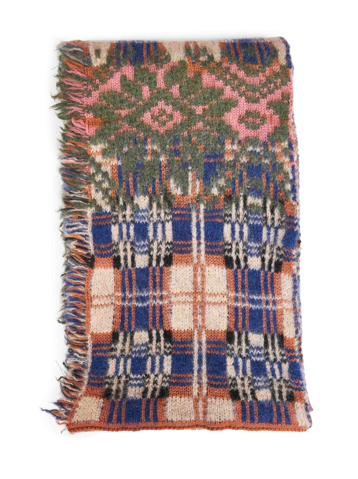 Dries Van Noten Women Multicolor Patchwork Wool And Alpaca Blend Scarf