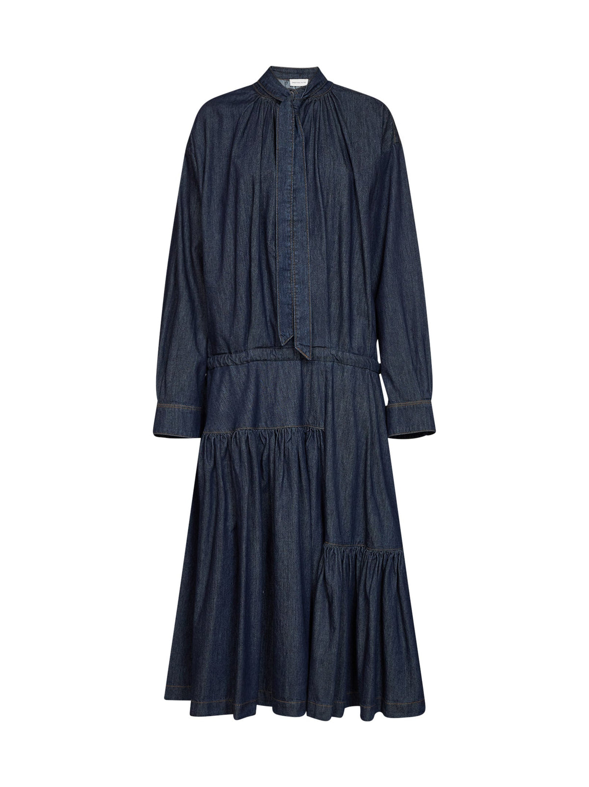 Dries Van Noten Women Indigo Cotton Denim Denvy Midi Dress