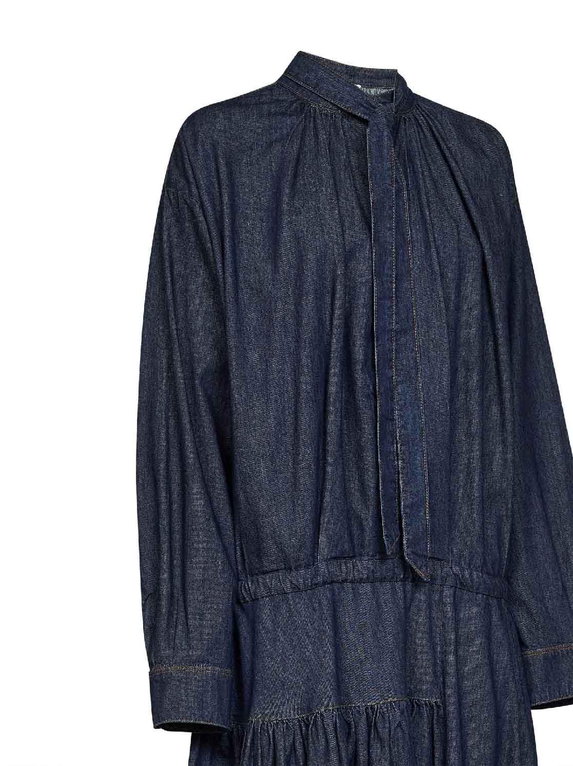 Dries Van Noten Women Indigo Cotton Denim Denvy Midi Dress