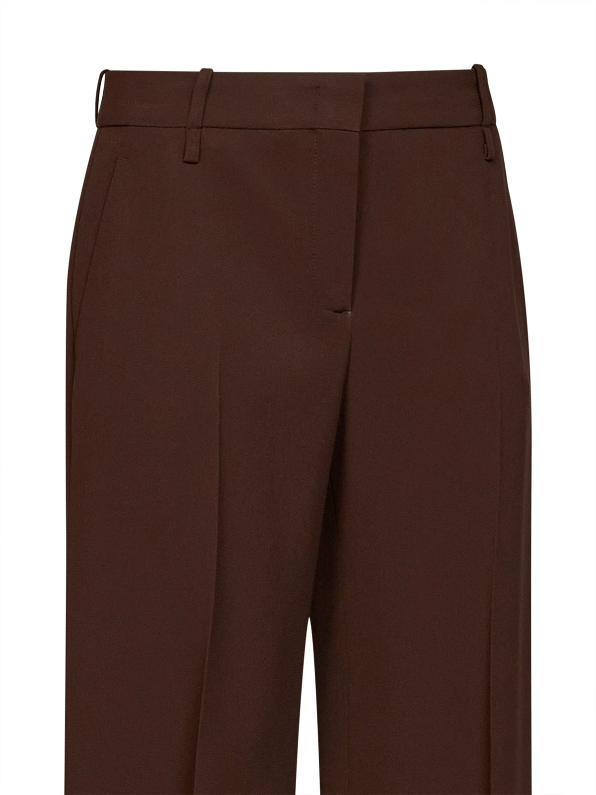 Ermanno Scervino Women Chestnut Interlock Bootcut Trousers