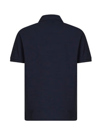 Etro Men Navy Blue Cotton Piqué Pegaso-Embroidered Polo Shirt