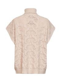 Etro Women Cream Paisley-Pattern Stitch Knit Turtleneck Sweater