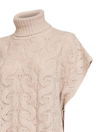 Etro Women Cream Paisley-Pattern Stitch Knit Turtleneck Sweater