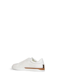 Fendi Men White Smooth Leather Fendi City Low-Top Sneakers