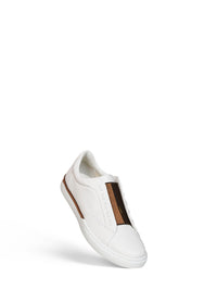 Fendi Men White Smooth Leather Fendi City Low-Top Sneakers