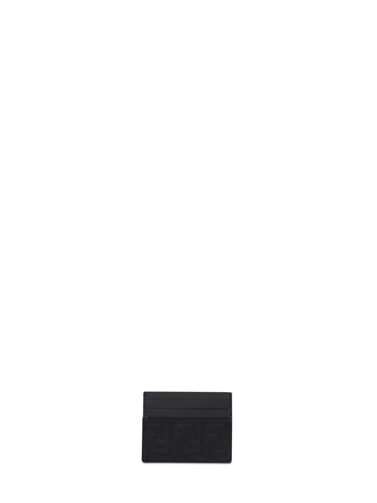 Fendi Men Black Ff Jacquard Card Holder