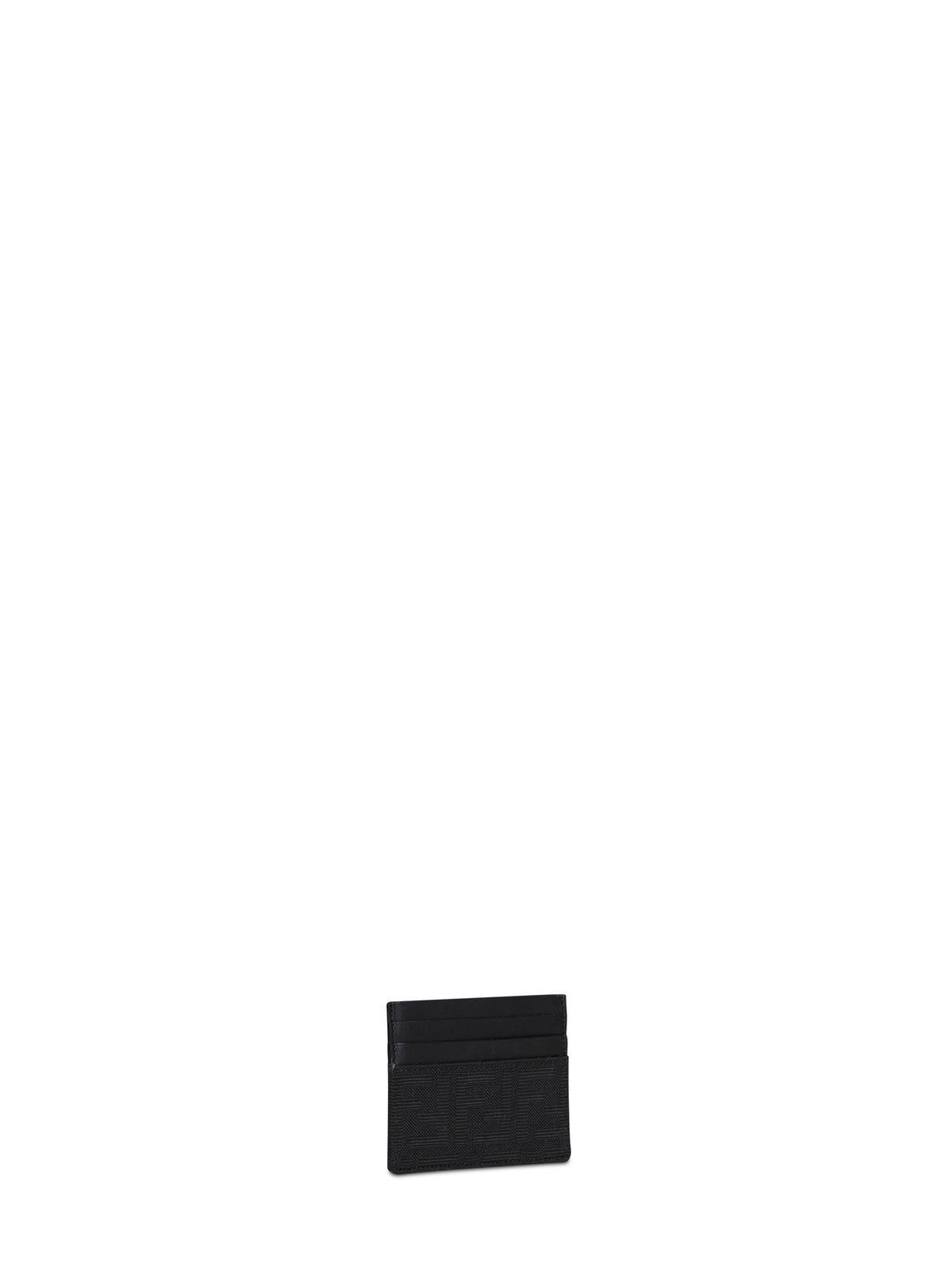 Fendi Men Black Ff Jacquard Card Holder