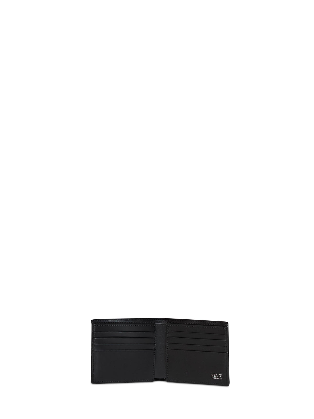 Fendi Men Black Ff Jacquard Bi-Fold Wallet