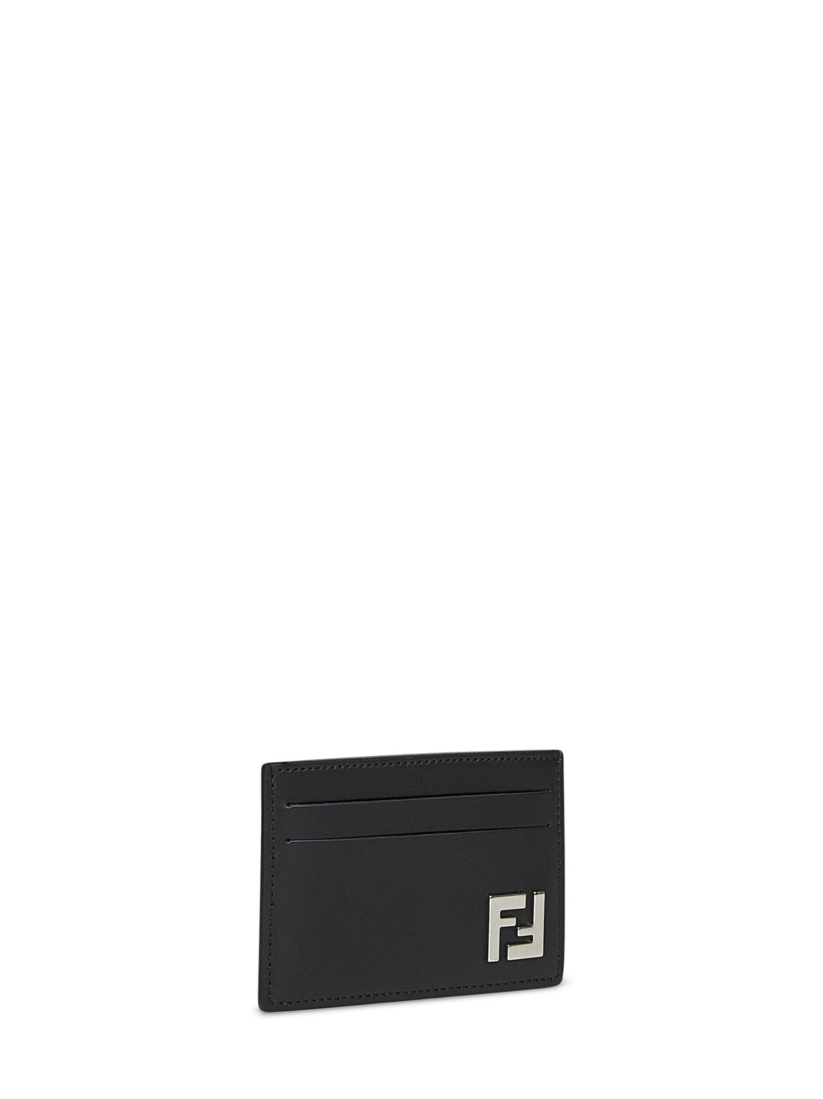 Fendi Men Black Slim Squared Ff Card Holder