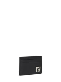 Fendi Men Black Slim Squared Ff Card Holder