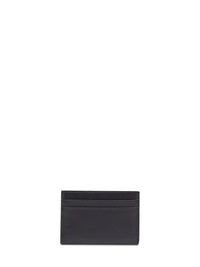 Fendi Men Black Leather Slim Squared Ff Card Holder