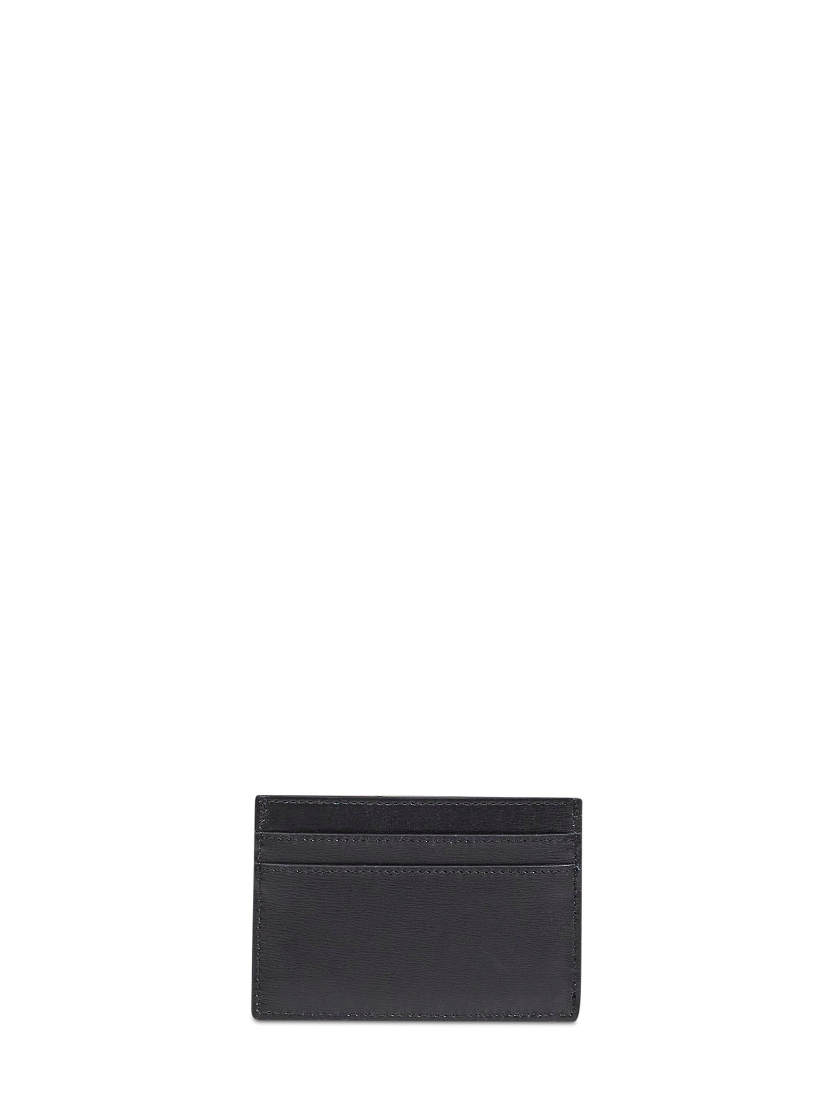 Fendi Men Black Leather Slim Squared Ff Card Holder