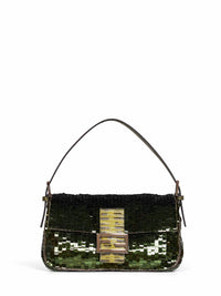 Fendi Women Military Green Baguette 26424 Shoulder Bag