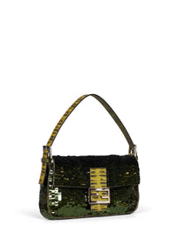 Fendi Women Military Green Baguette 26424 Shoulder Bag