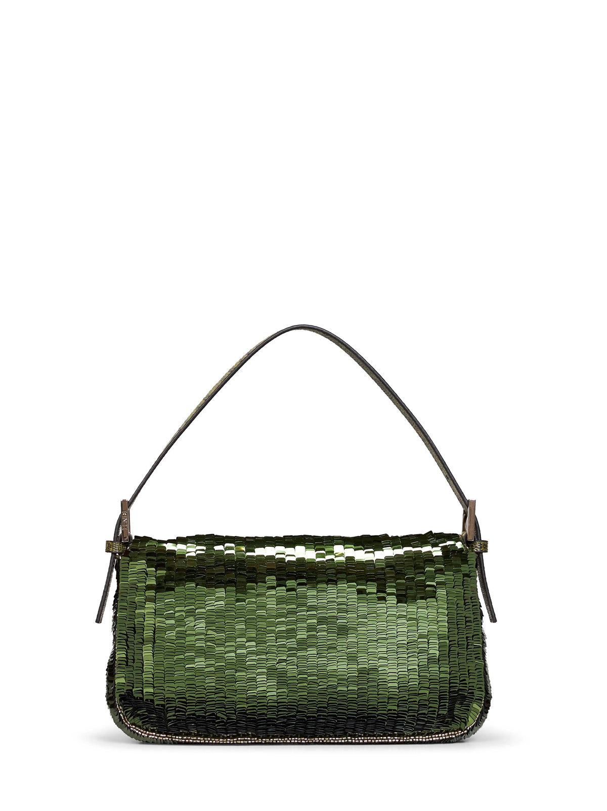 Fendi Women Military Green Baguette 26424 Shoulder Bag