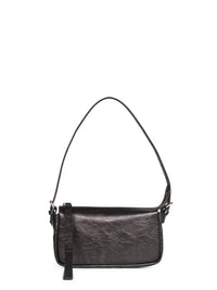 Fendi Women Black Zip Top Leather Shoulder Bag <Br/>