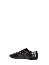 Fendi Women Black Fendi Stud Double-Monk Loafers
