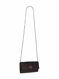 Fendi Women Black Continental With Chain Tube Wallet On Chain