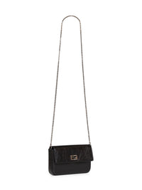 Fendi Women Black Wallet On Chain Tube Compact Wallet On Chain