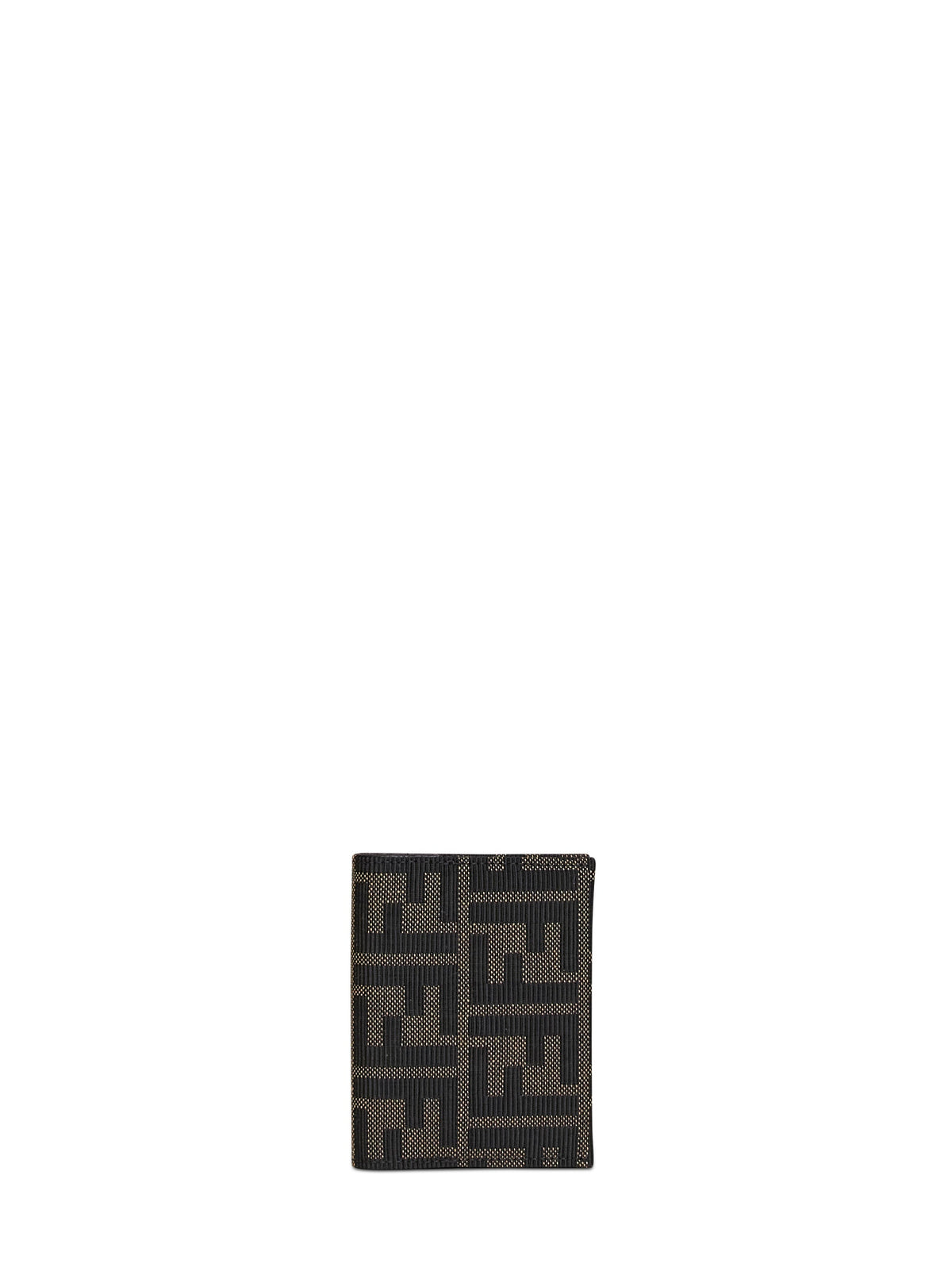 Fendi Women Tobacco Brown Card Case Ff Jacquard Card Case
