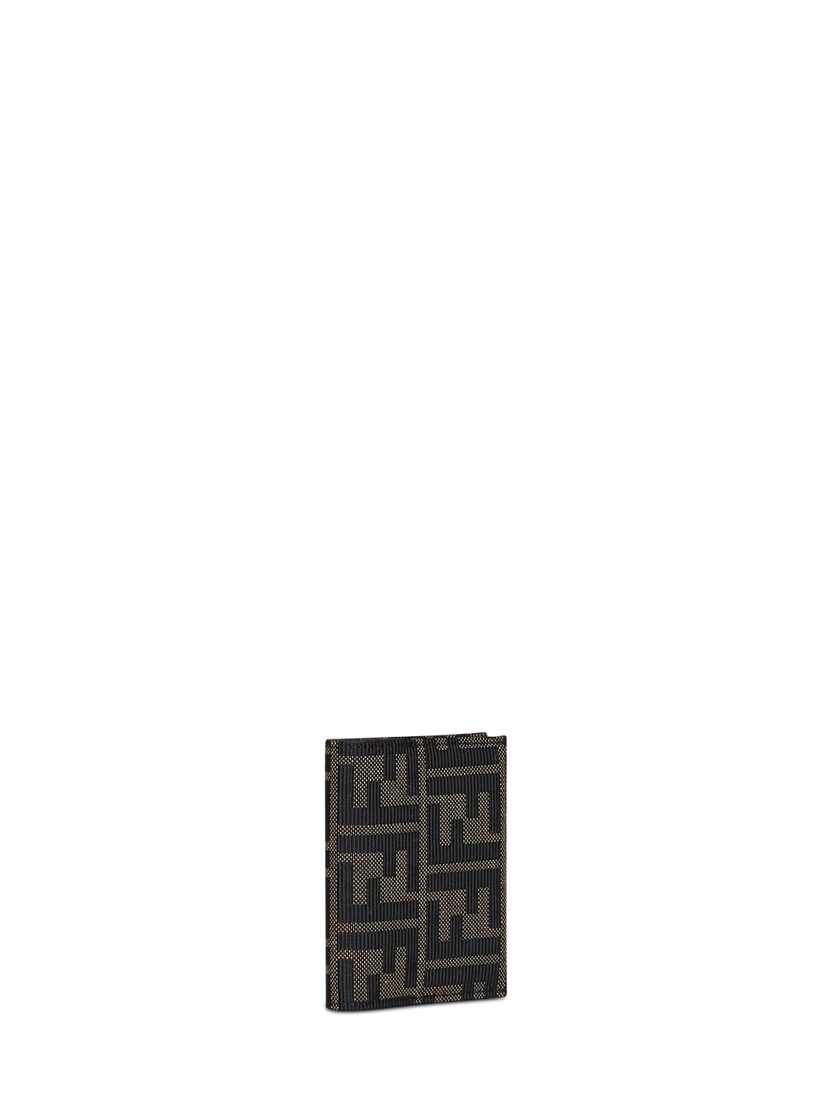 Fendi Women Tobacco Brown Card Case Ff Jacquard Card Case