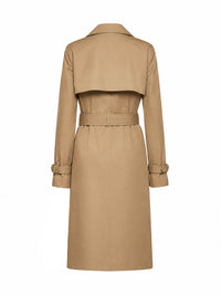 Fendi Women Rope Cotton Gabardine Belted Midi Trench Coat