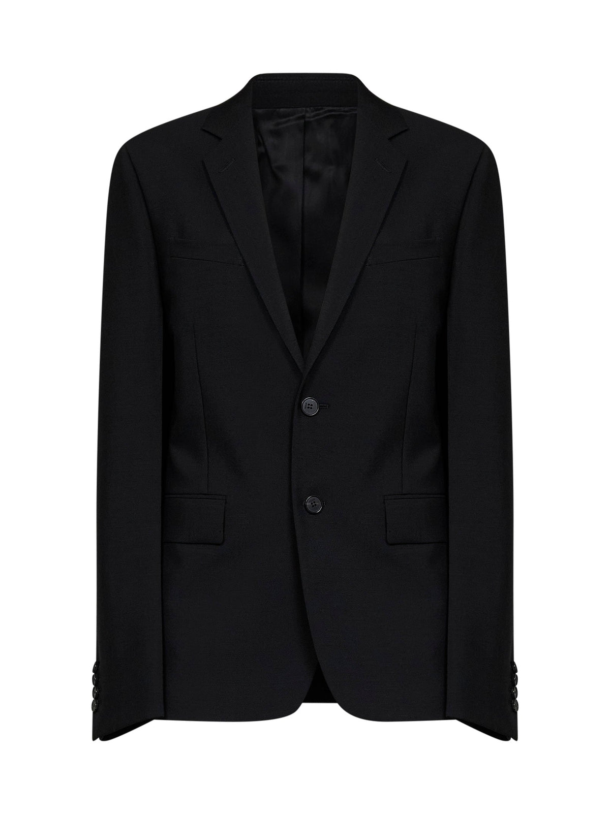 Fendi Women Black Kid Mohair Single-Breasted Blazer