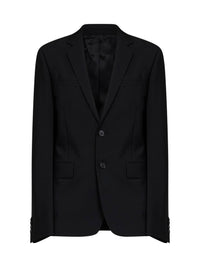 Fendi Women Black Kid Mohair Single-Breasted Blazer
