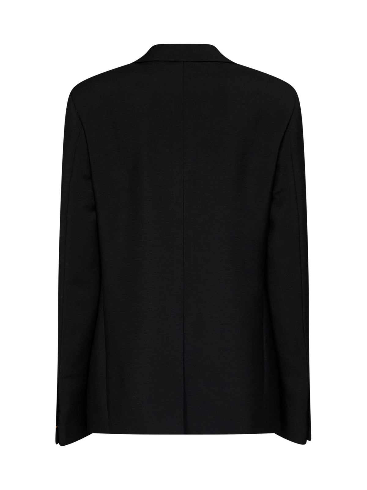 Fendi Women Black Kid Mohair Single-Breasted Blazer