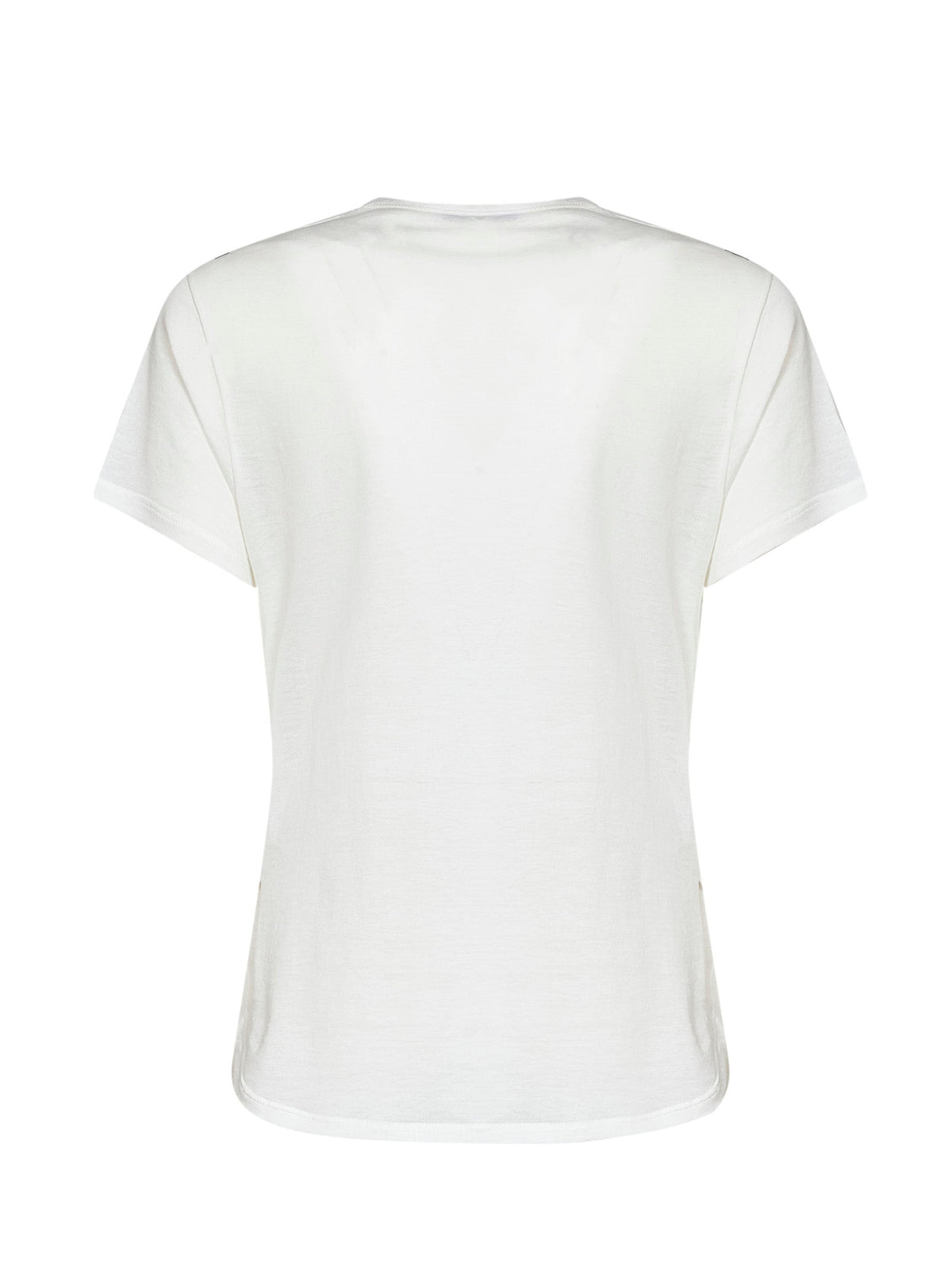 Fendi Women Ivory Cotton Jersey T-Shirt With Noi Print