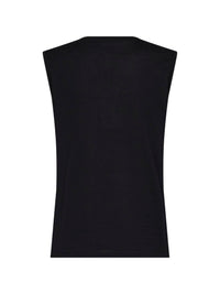 Fendi Women Black Lightweight Organic Jersey Ti Amo-Print Sleeveless Top
