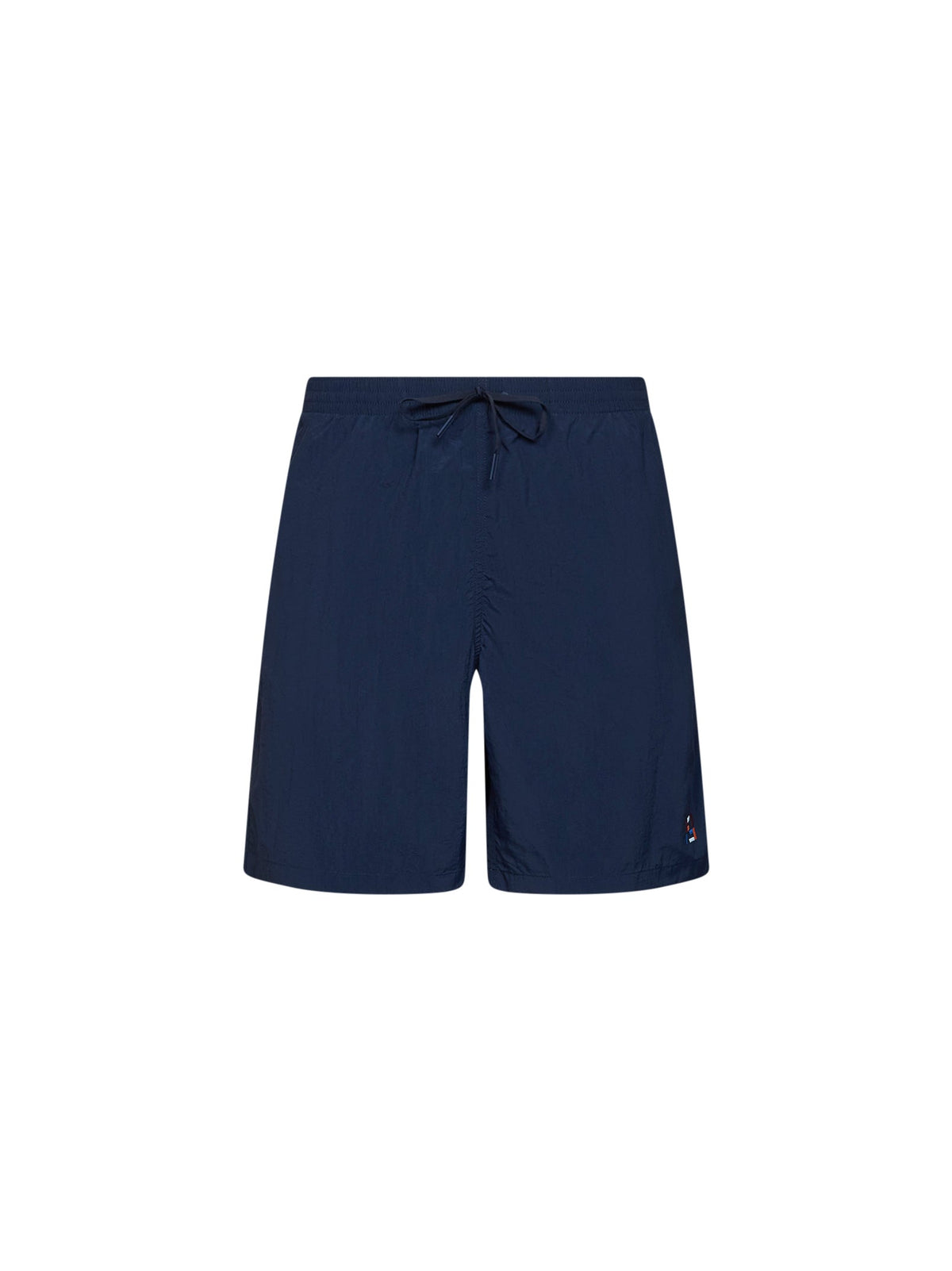 Fendi Men Dark Blue Nylon Embroidered Swim Shorts