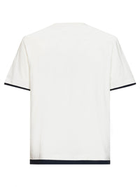 Fendi Men White Jersey Oversized T-Shirt With Contrasting Trims